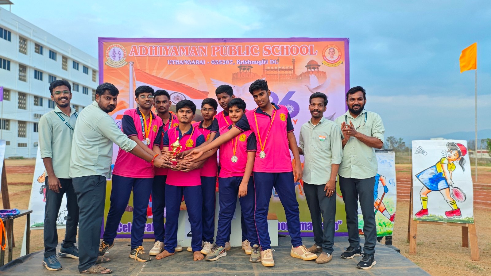 UNDER 17 BOYS HAND BALL RUNNER UP